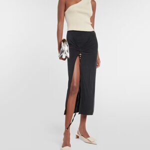JACQUEMUS La Jupe Pareo Croissant midi skirt